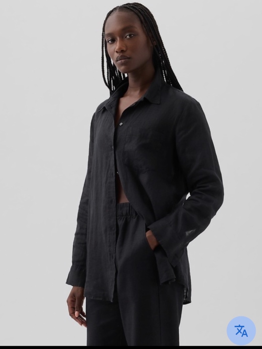 Gap Boyfriend linen shirt , L